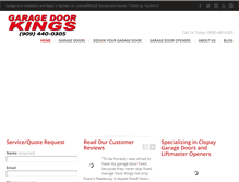 Tablet Screenshot of garagedoorkings.com